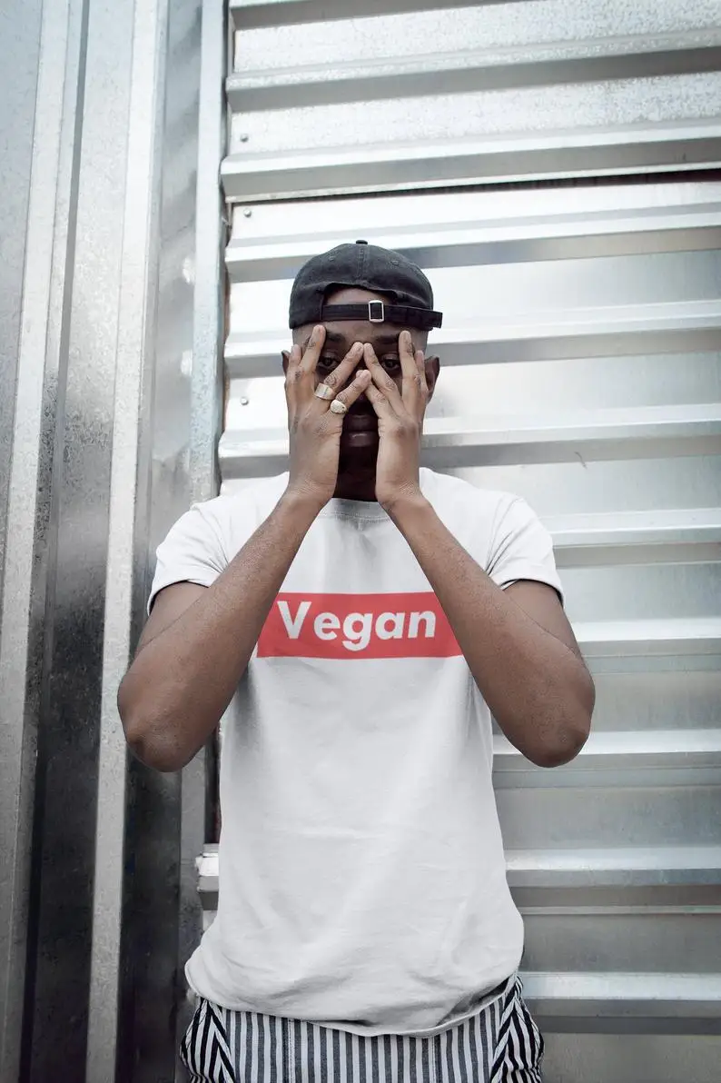 Vegan/Летняя Высококачественная Модная хлопковая футболка унисекс с принтом herbivore