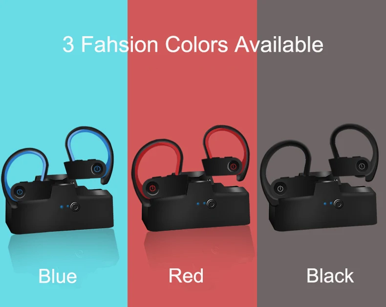 Hadinas TWS наушники 5,0, беспроводная Спортивная Bluetooth гарнитура, наушники с крючком, стерео наушники с микрофоном для мобильных телефонов, бега
