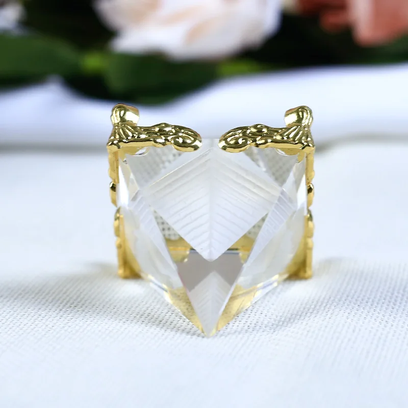 Хрустальная Фигурка пирамиды 4 см|craft cone|craft miniaturescrafts ornament |