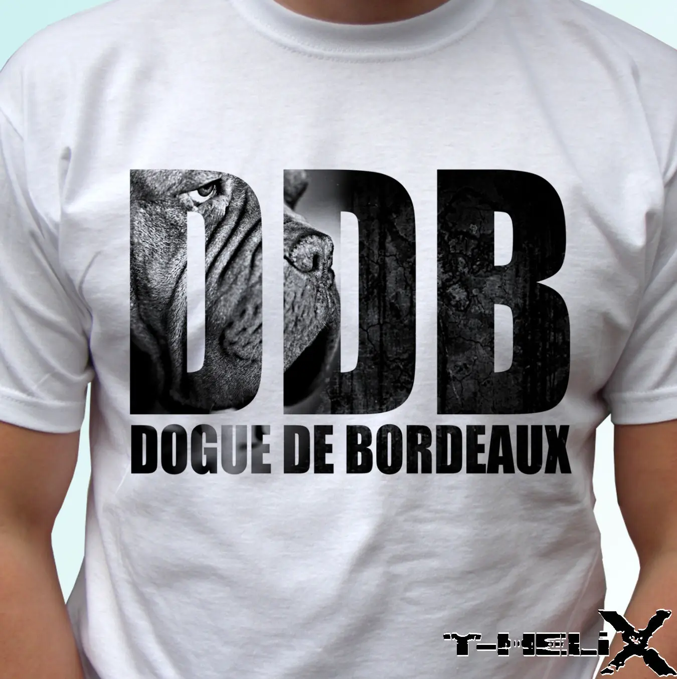 Лето 2019 дешевая мужская футболка с круглым вырезом Ddb Dogue De Бордовая собакой