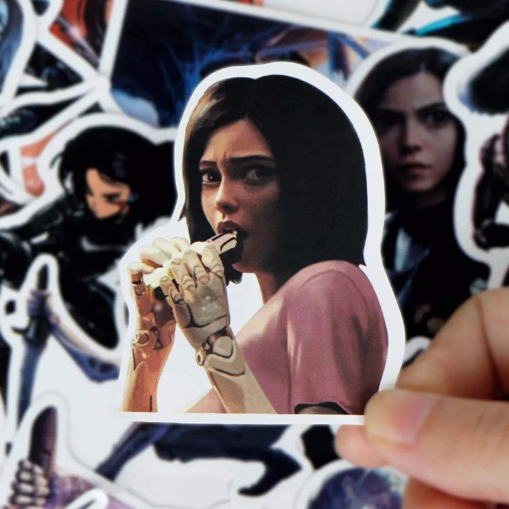 50 шт. JDM фильм Персонаж для Alita битва наклейки Ангелы для автомобиля ноутбука мотоцикла багажа сноуборд велосипед стикер игрушки