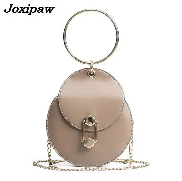 

2018 PU Leather Handbags Women's Designer Handbag Sweet Lady Round bag High quality Chain bag Portable Tote bag Shoulder bags