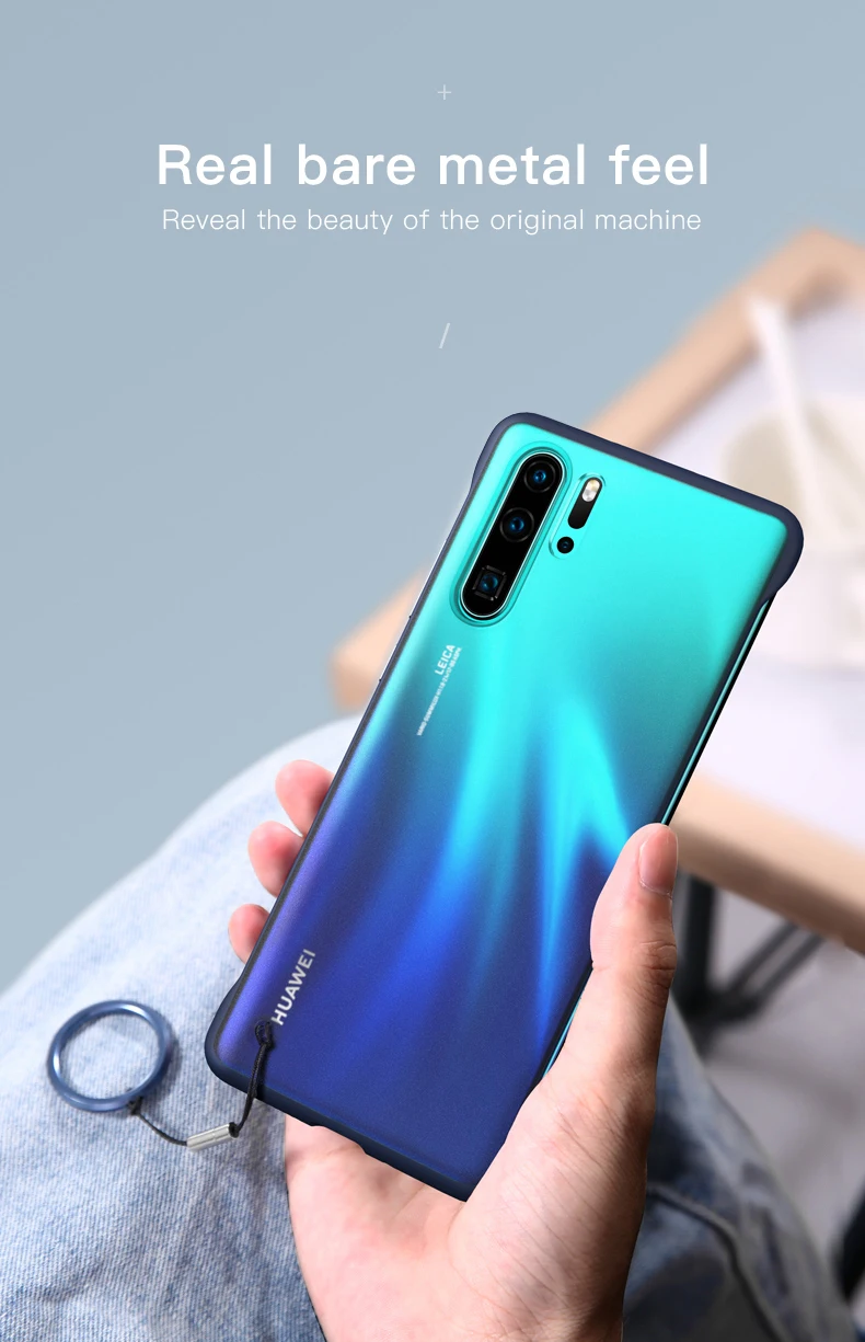 Ультратонкий Бескаркасный Матовый PC чехол для телефона huawei Honor P20 P30 20 Pro Lite Nova 3e 4e 5 5i с кольцом чехол для троса Coque Funda