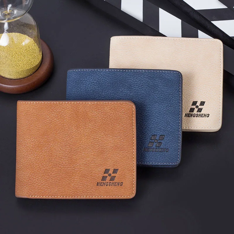 2017 Мужской кожаный брендовый Роскошный кошелек винтажный минималистичный