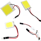 18 24 48 чипов 3 Вт COB светодиодный автоматический купольный панельный светильник для салона автомобиля лампа для чтения на крыше лампа с T10 W5W C5W C10W гирлянда 2 адаптера