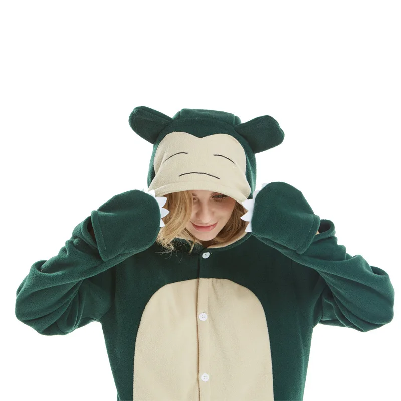 Snorlax Кигуруми костюмы-комбинезоны 2019 мужчин и wo с капюшоном животных мультфильм