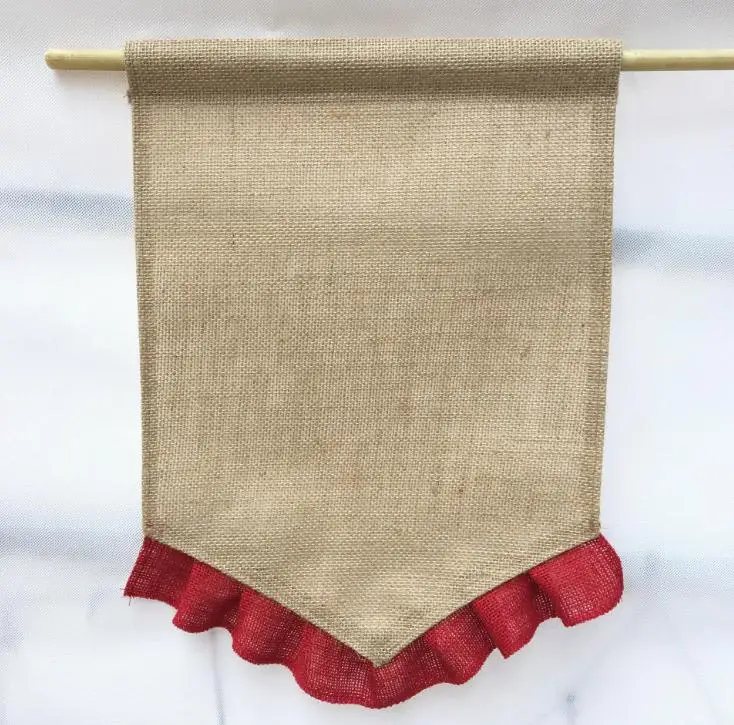 Пустые джутовые флаги сделай сам оборки садовые портативный пустой баннер