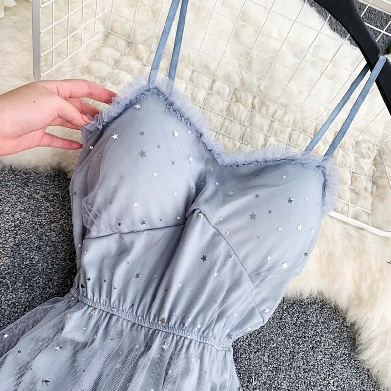 NiceMix robe femme ete летнее пляжное платье Сарафан милое платье с блестками Сетчатое платье с v-образным вырезом платье элегантное, миди женские платья