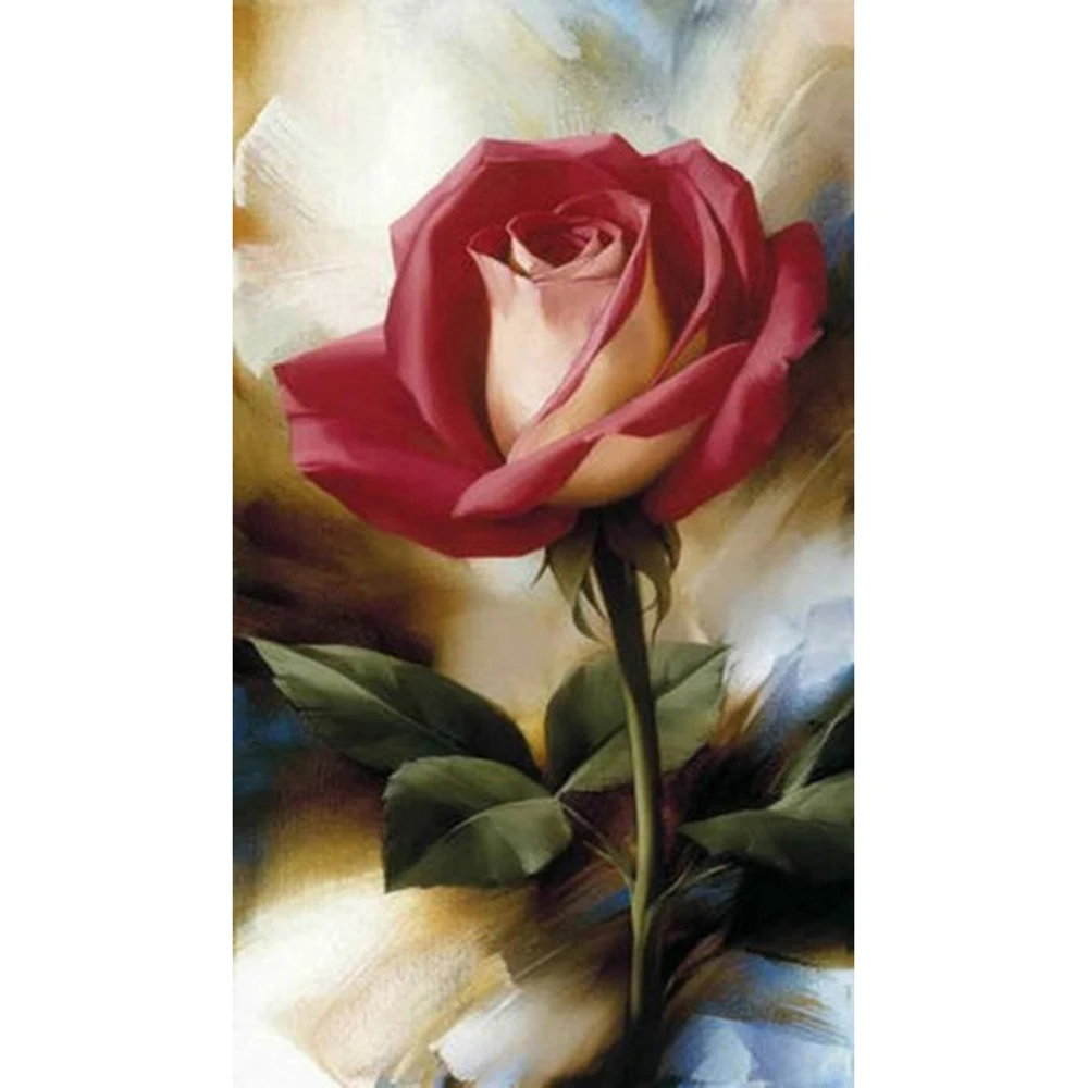 

5D DIY полностью квадратная/круглая Алмазная Картина Красная роза вышивка крестиком горный хрусталь мозаика домашний декор