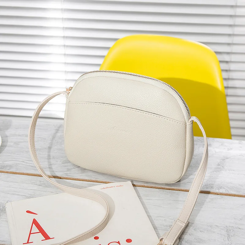 Женская сумка-мессенджер QIUYIN однотонная кожаная сумка через плечо для телефона |