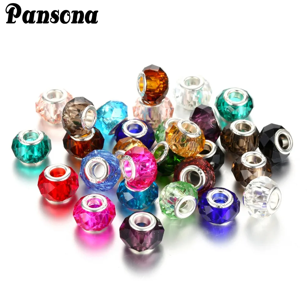 10 шт муранские граненые стеклянные бусины европейские амулеты свободные