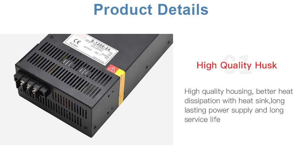 MeanWell Hign импульсный источник питания 1200 Вт Выход 12V100A 24V50A 36V33A 48V25A выходное напряжение Регулируемый
