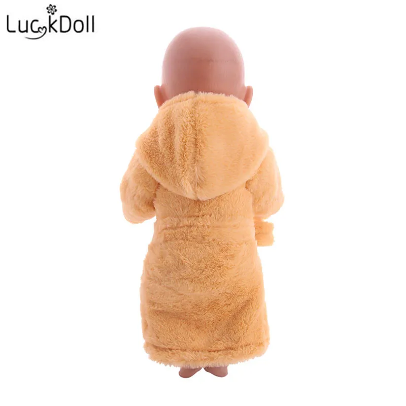 LUCKDOLL мягкие пижамы Ночная рубашка подходит 18 дюймов Американский 43 см Детские аксессуары для кукол, игрушки для девочек, поколение, подарок на день рождения