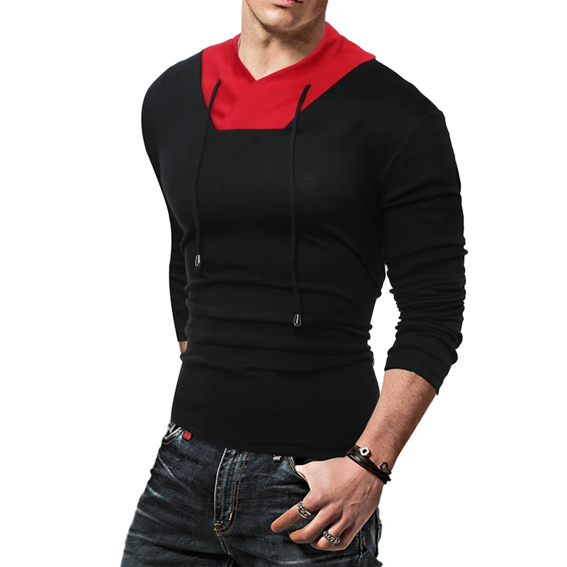 2017 модная мужская Облегающая водолазка с длинным рукавом футболка в стиле