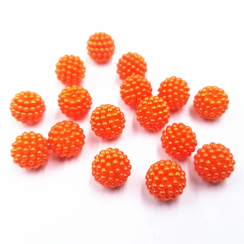 Orange-red Горячее предложение 10 мм/12 мм/14 мм красные акриловые бусины для браслетов и ожерелий, разноцветные самодельные бусины, фурнитура ювелирные аксессуары - Цвет: Orange-red