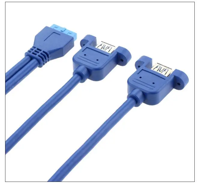Двойной двойной порт USB 3 0 мама винтовое крепление типа панели к материнской