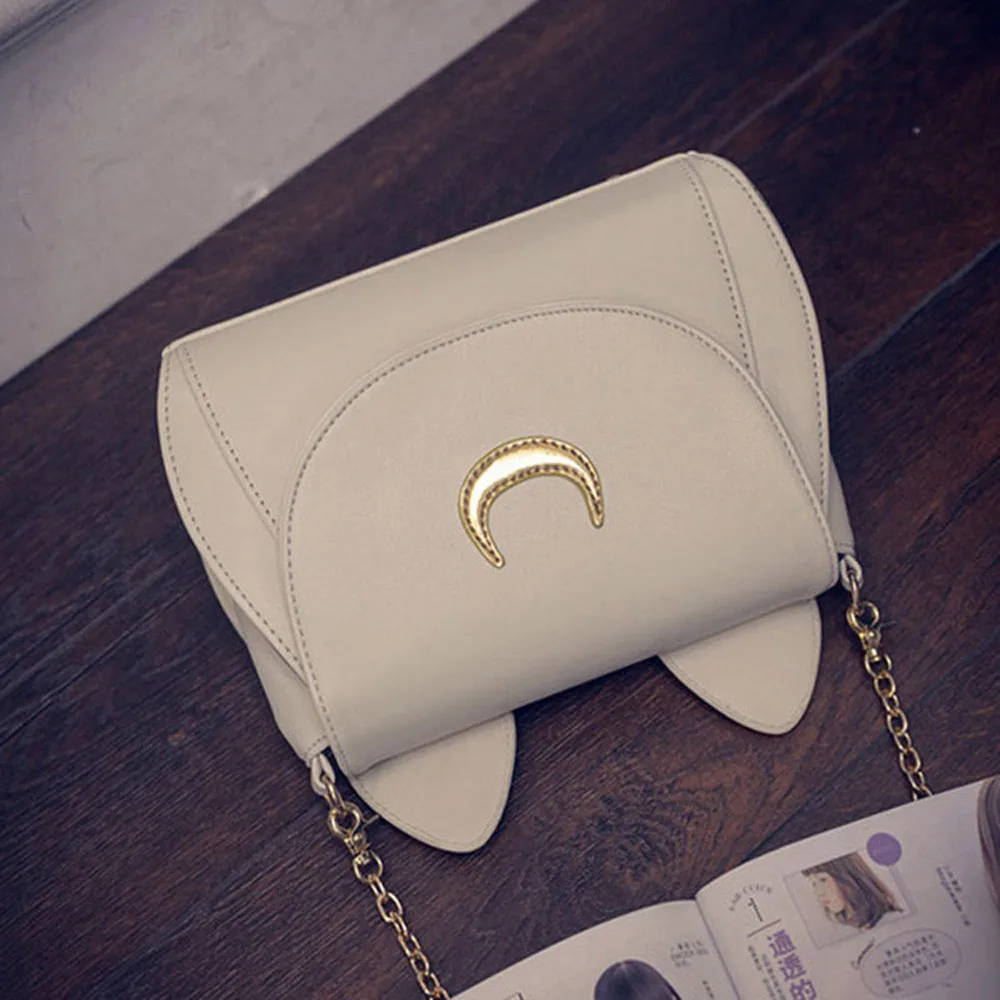 Женская сумка Sailor Moon летняя Черная сумка-мессенджер через плечо с цепочкой в