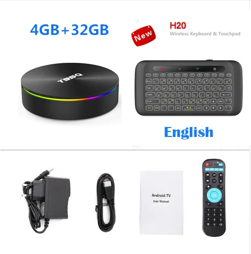 4GB32GB Add H20 T95Q Android 9,0 ТВ приставка Amlogic S905X2 Quad Cor 4G 32G 2,4/5,8G Wifi BT4.1 100M 4K медиаплеер 4GB64GB Смарт ТВ приставка PK X96Max - Цвет: 4GB32GB Add H20