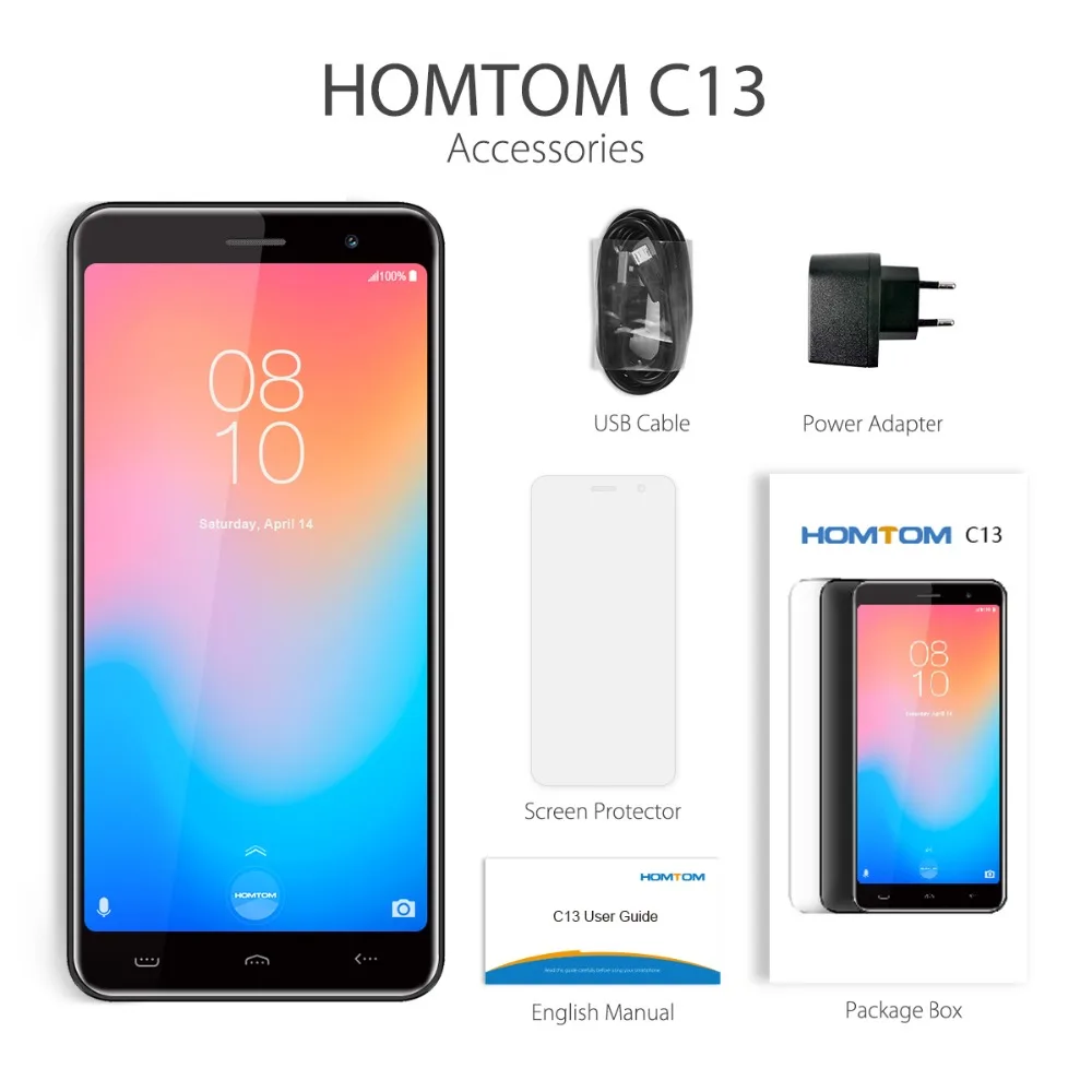 Оригинальный HOMTOM C13 Android смартфон Оперативная память 1 ГБ Встроенная 8 MT6580M 4 ядра