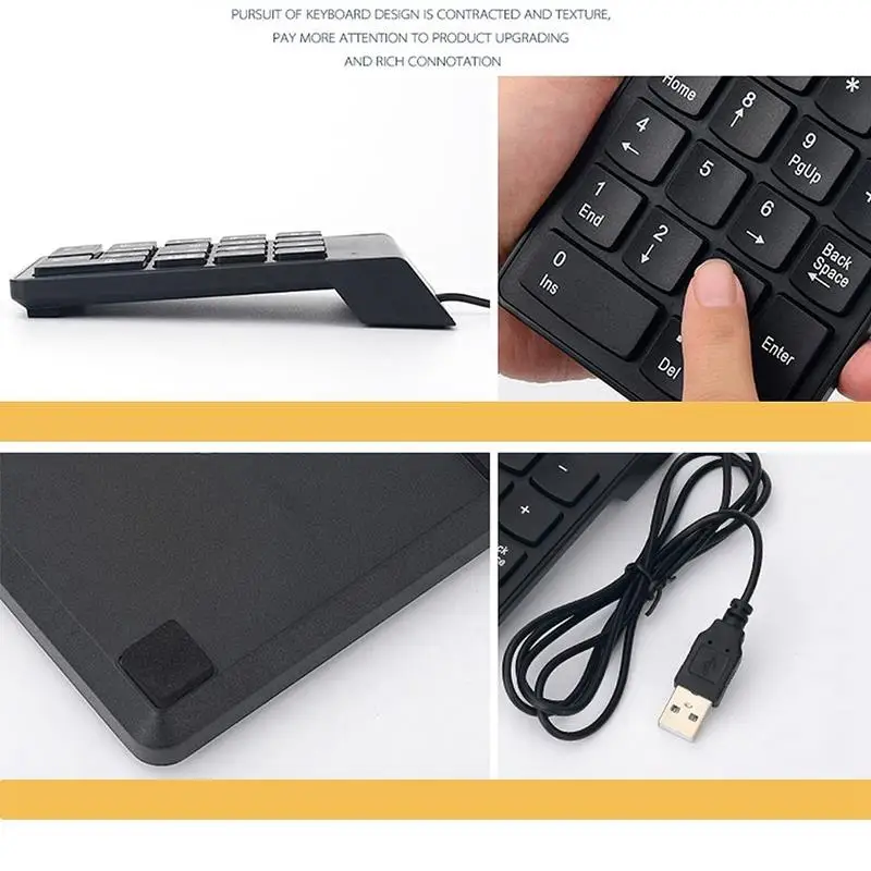Цифровая клавиатура USB цифровые клавиши клавиатуры с 18 клавишами для ноутбука