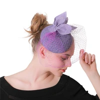 new fashion veils headwear bridal fascinator mesh hair accessories with hair clips elegant female ladies church occasion fedora