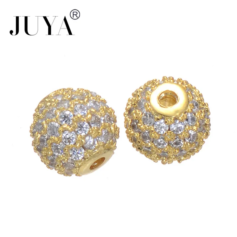 10 Pcs 6 mm Round Ball Loose Beads For Jewelry Making Cubic Zirconia Lucky Bead Charm Pendants DIY Handmade Jewelry Accessories