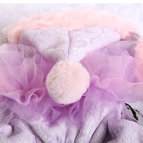 Одежда для собак зимнее хлопковое пальто с кружевом одежда маленьких и кошек