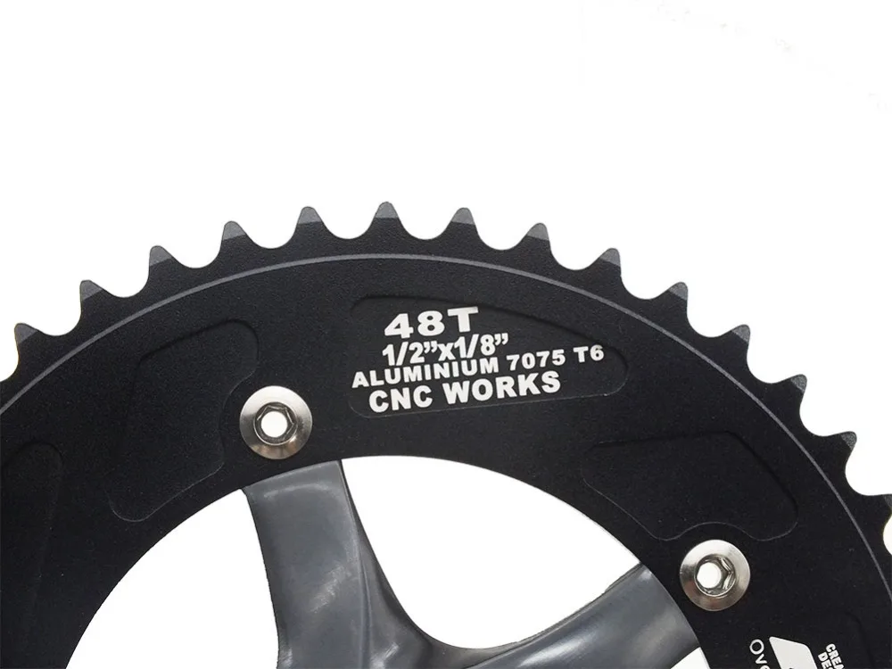 7075 48 T CRANKSET односкоростная фиксированная передача велосипедная система велосипедный дорожный велосипед кривошипный комплект цепное колесо