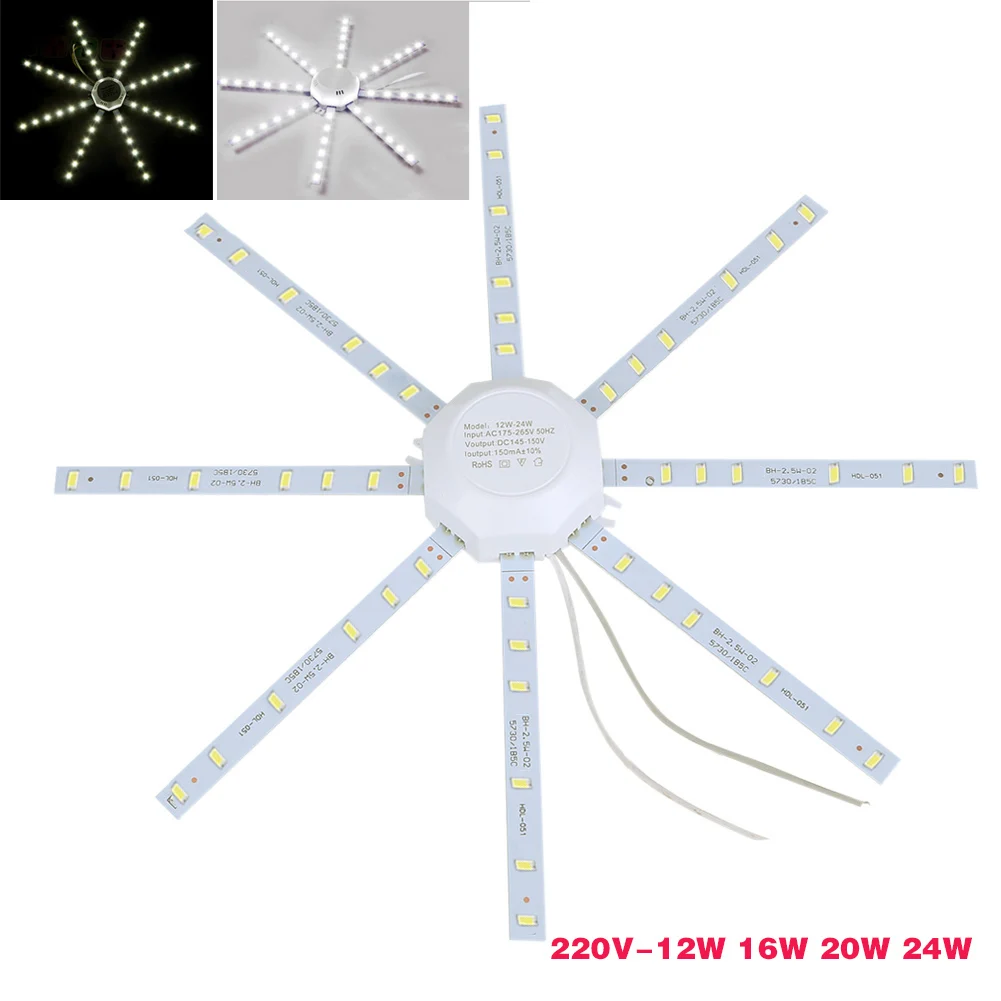 12W/16W/20W/24W LED Ceiling Lamp SMD 5730 PCB Board Modified Source Bulb Light Dropshipping | Лампы и освещение
