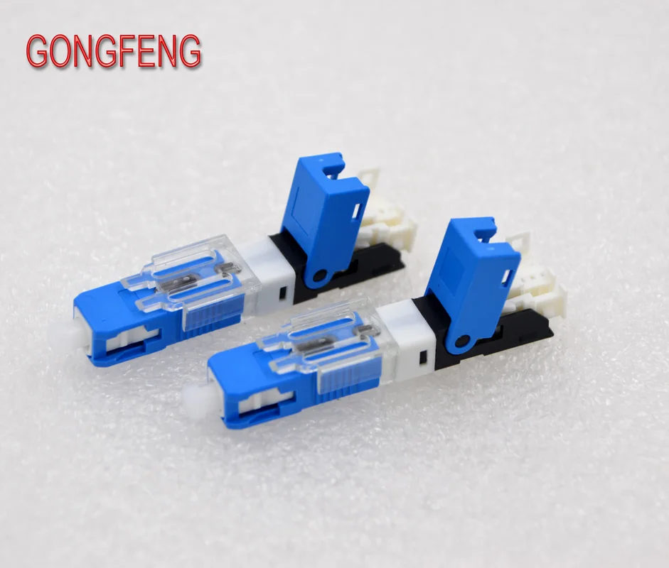 GONGFENG Лидер продаж 10 шт. Новое оптическое волокно быстрый холодный разъем FTTH SC однопользовательский режим upc быстрый разъем специальные акции - Цвет: Синий
