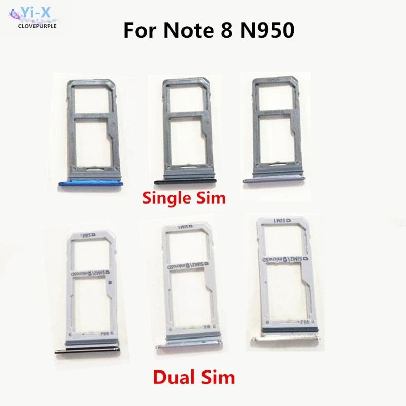 

100 шт./лот держатель для одной/двойной sim-карты для Samsung Galaxy Note 8 N950 N950F N950FD держатель для sim-карты Запасная часть