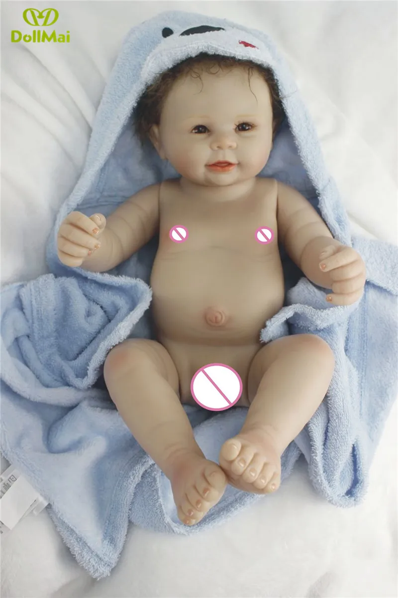 Силиконовая кукла reborn для всего тела 55 см Bebe boy corpo de silicone inteiro realista Подарочная