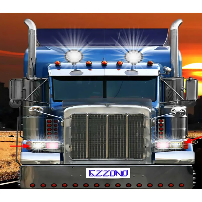 GZZONO 1 pcs 45w Rectangle Multi-Color HALO DRL Led 5*7 Inch Hi/Low Head Lights Sealed Beam Driving Light Trucks Lamp |
