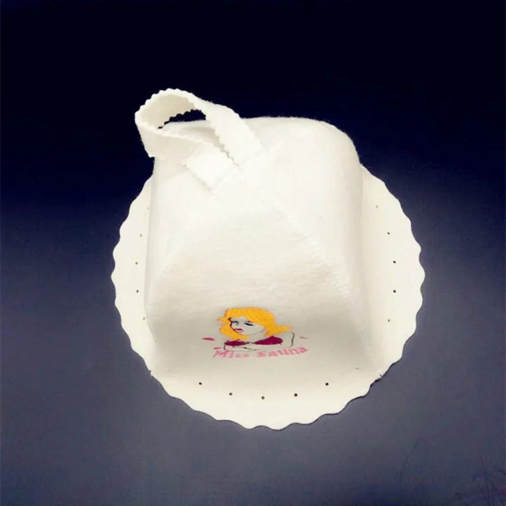 Шапочка для сауны (1 шт/упаковка) банья Шерсть Войлок Уход за волосами шапочка спа