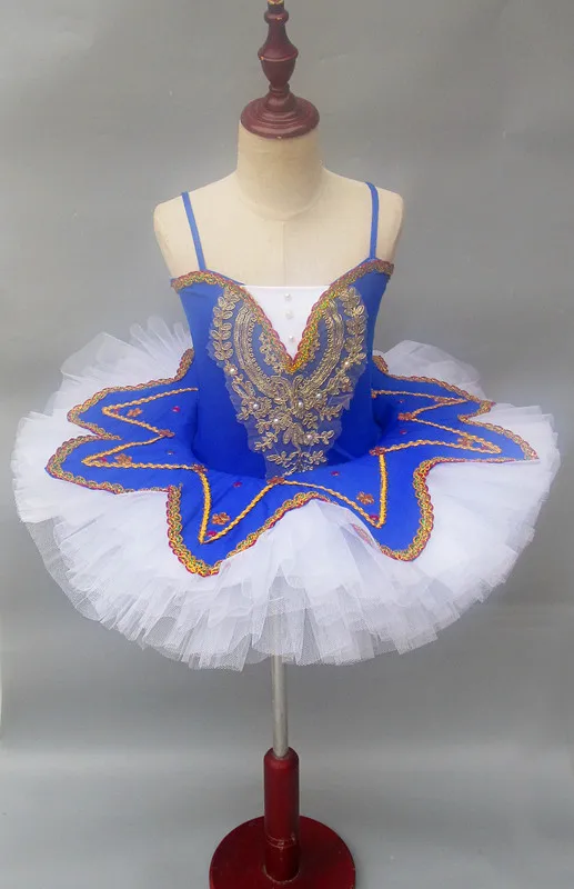 blue tutu Профессиональные балетные пачки для детей из балета "Лебединое озеро" Костюм Детское платье балерины Leorard с юбкой блинное танцевальное платье для девочек - Цвет: blue tutu