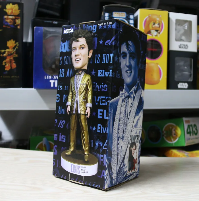NECA Head Knockers король камня Jailhouse Rock и 1957 год в золоте 2 Ver. 8 дюймов фигурка с качающейся
