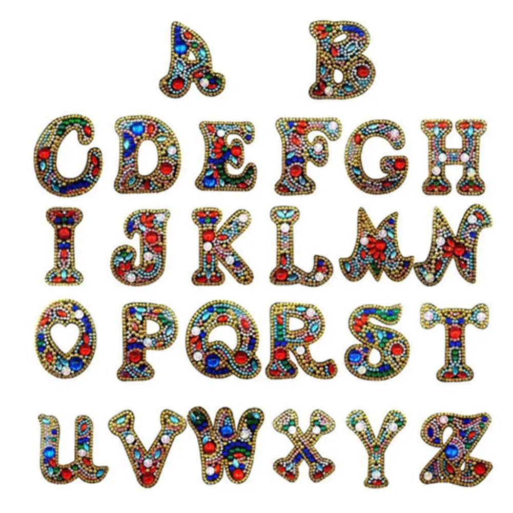 A-Z DIY брелок для ключей с алмазными рисунками и буквами женщин девочек Подарочная