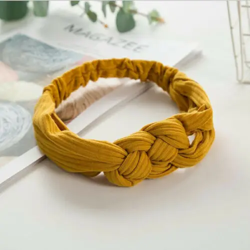 

Stretchy Twist Knot Sports Suede Nonslip Headband Plain Elastic Head Hair Band