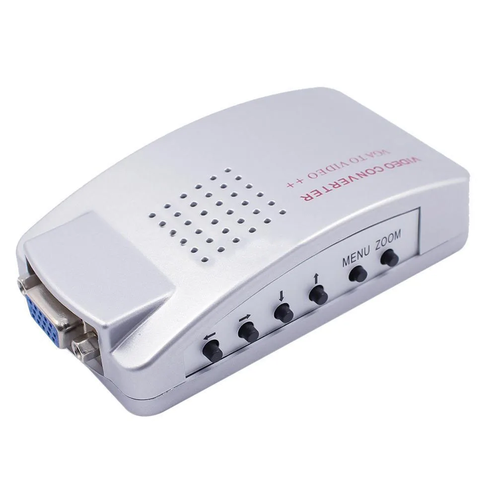 VGA к ТВ RCA композитный s-видео AV USB кабель адаптер конвертер коробка для ПК ноутбука