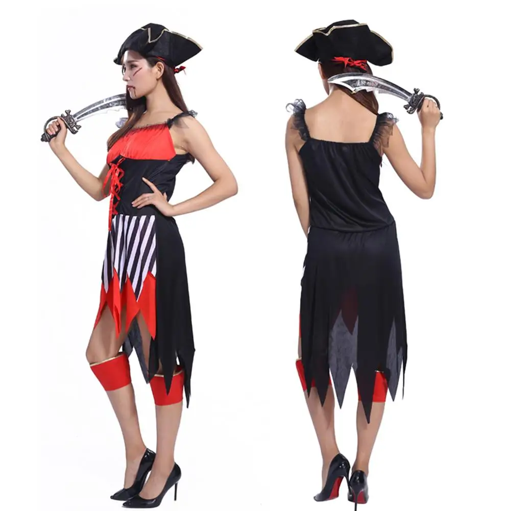 Хэллоуин Для женщин Взрослый пирата костюмы для сцены костюм Пираты Карибского