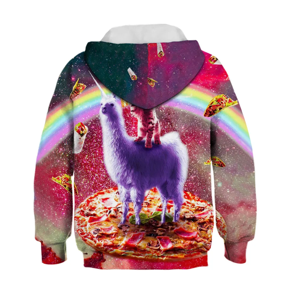 

Children Hooded Long Sleeve 3D Digital Print Rainbow Mud and Horse and Pullover Hoodies Boys and Girls 3D Hoodies