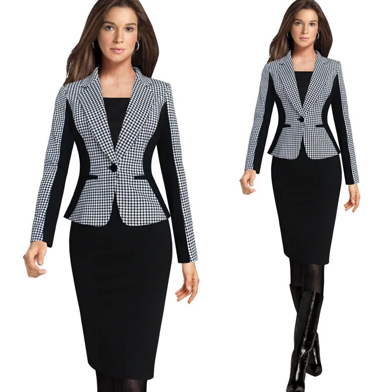 Новое поступление 2018 Женский блейзер с длинными рукавами вырезами костюмы