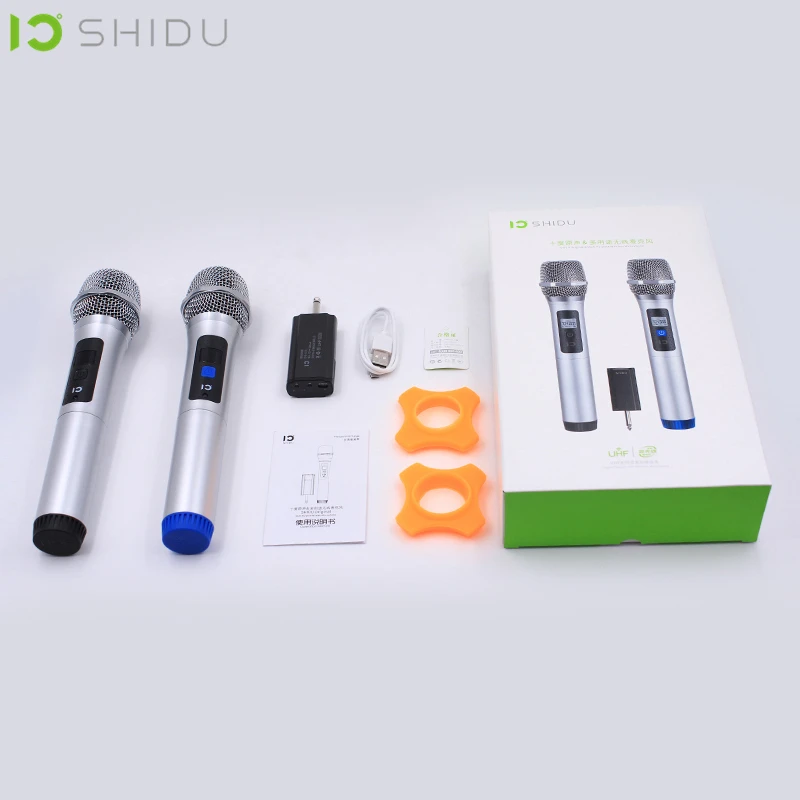 Беспроводной ручной УВЧ микрофон SHIDU динамический многонаправленный