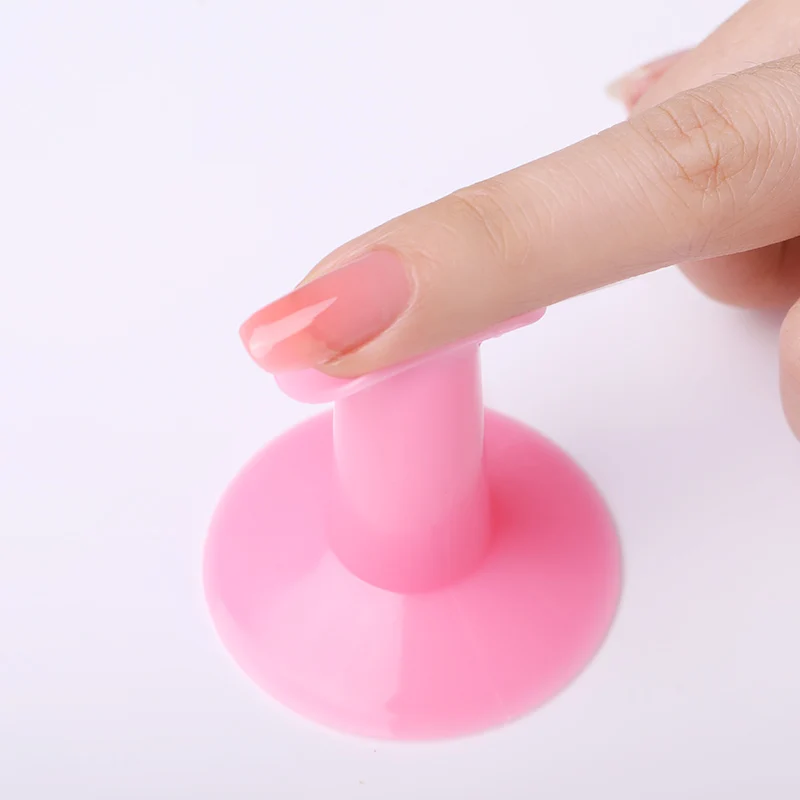 Pink Nail Finger Stand Professional Plastic Practice Rest Holder for Nail Art UV Gel Polish Painting Nails Design Tools