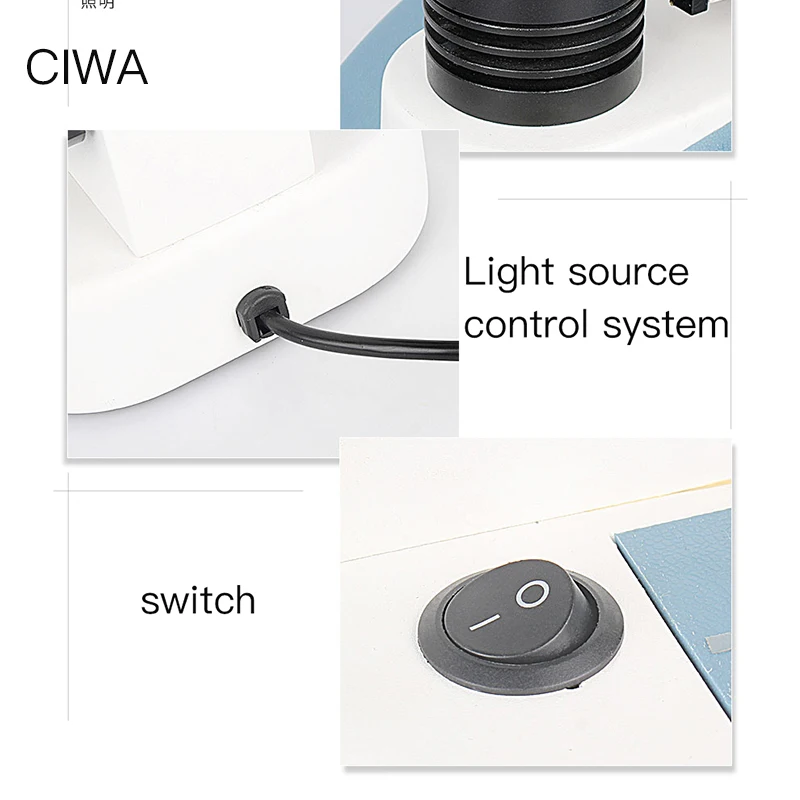 CIWA Профессиональный биологический 40X-1600X микроскоп бинокулярный бинокль HD научный эксперимент светодиодный монокулярный микроскоп