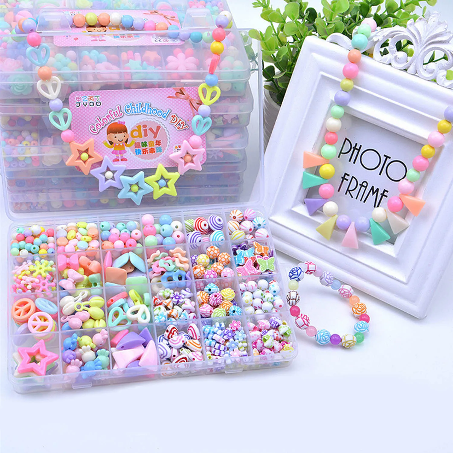Набор из 24 пластиковых бусин сделай сам игрушка для раннего развития детей