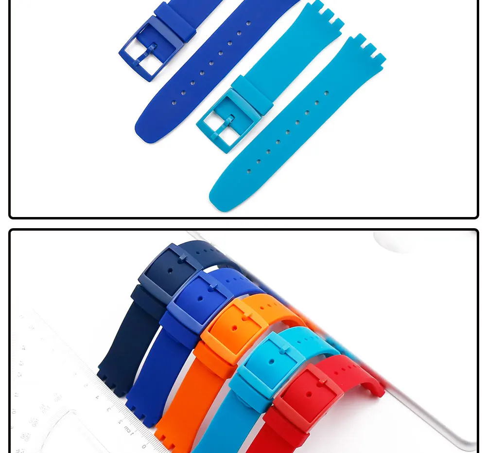 Пряжка 20 мм силиконовый ремешок для мужчин для Swatch SUSB401SUSW402SUSN400SUSL400 резиновый ремешок водонепроницаемый браслет для часов