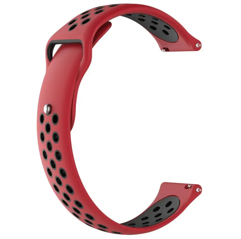 red black Samsung Galaxy Watch 42 мм активные двухцветные 20 мм часы ремешок Huami метр Молодежная версия Bip браслет Suunto - Цвет ремешка: red black