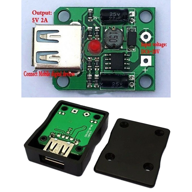 USB, зарядное устройство солнечной Мощность Зарядное устройство регулятор понижающий контроллер с источником питания от постоянного тока, 6 V-20 V 18V 5V 2A Панели солнечные регулятор складная сумка для хранения с крышкой винта
