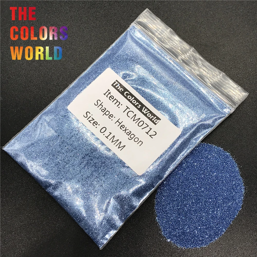 Синие блестки TCM0712 Saxe металлический блеск шестиугольной формы для ногтей